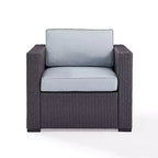 Biscayne Outdoor Wicker Armchair - Mist - Crosley