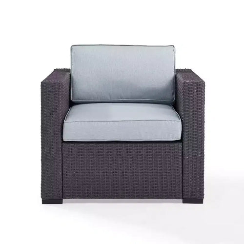Biscayne Outdoor Wicker Armchair - Mist - Crosley