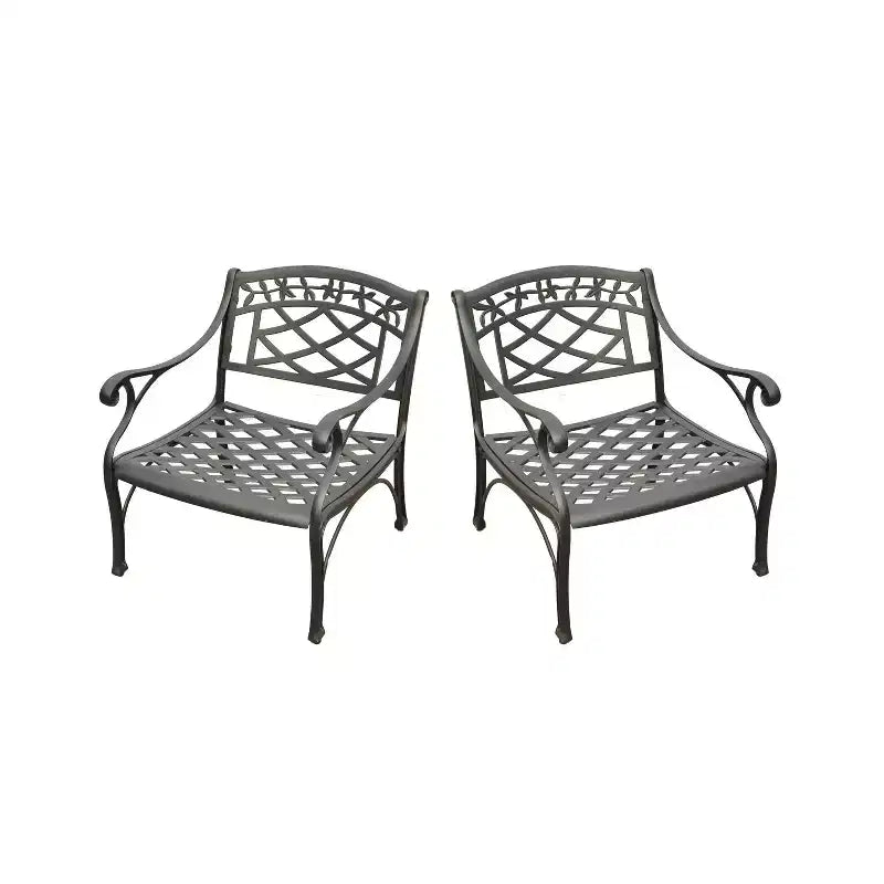 Sedona 2pk Outdoor Chairs - Black - Crosley