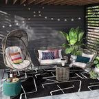 Steel and Wicker Latigo Rust Resistant Outdoor Patio Loveseat Arm Chair Gray - Threshold™