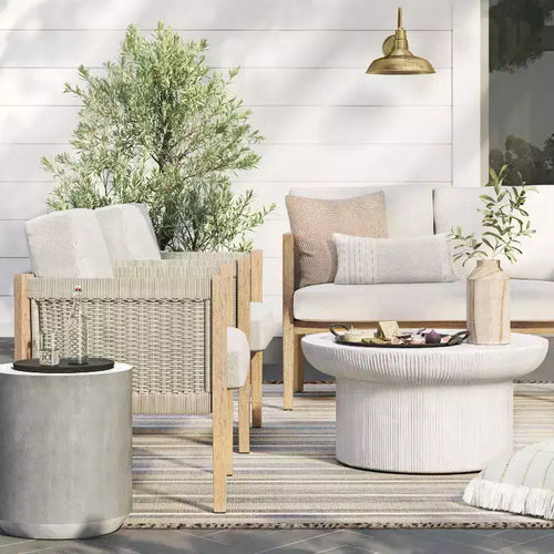 2 sedie da esterno Pasadena in acciaio grigio - Threshold™ designed with Studio McGee