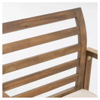 Set di 2 sedie Club Emilano in legno di acacia - Finitura naturale - Christopher Knight Home: Poltrone da esterni resistenti alle intemperie con cuscini in poliestere
