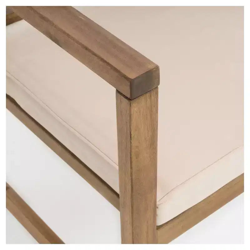 Set di 2 sedie Club Emilano in legno di acacia - Finitura naturale - Christopher Knight Home: Poltrone da esterni resistenti alle intemperie con cuscini in poliestere