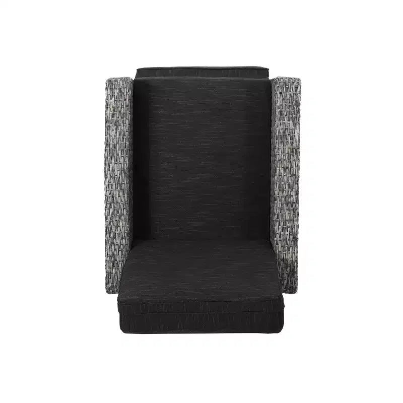 Murdock Outdoor Wicker Recliner: Water-Resistant, UV-Resistant, Push-Back, Polyester Cushion - Christopher Knight Home