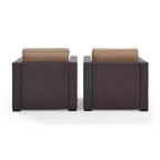 Biscayne 2pc Outdoor Wicker Chairs - Mocha - Crosley