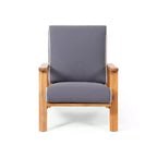 Paloma 2pk Outdoor Acacia Wood Club Chairs with Cushions - Teak/Dark Gray - Christopher Knight Home
