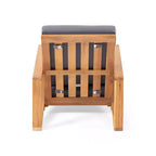Paloma 2pk Outdoor Acacia Wood Club Chairs with Cushions - Teak/Dark Gray - Christopher Knight Home