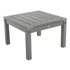 Lehigh 2pk Rocking Chairs with 1 Adirondack Side Table Coastal Teak Gray- Highwood: Outdoor Patio Furniture Set