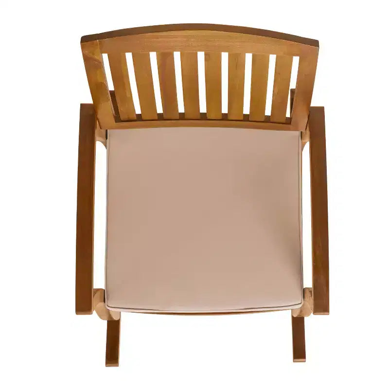 Sedia a dondolo Selma Acacia con cuscino: resistente alle intemperie, movimento delicato - Christopher Knight Home