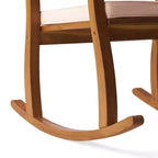 Sedia a dondolo Selma Acacia con cuscino: resistente alle intemperie, movimento delicato - Christopher Knight Home