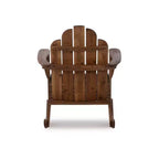 Dondolo Adirondack da esterno in legno di acacia con finitura Acorn - Linon