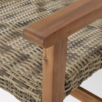 Poltrone Club Wicker Mid-Century Hampton 4pz: Legno di acacia e Struttura in ferro - Christopher Knight Home
