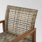 Poltrone Club Wicker Mid-Century Hampton 4pz: Legno di acacia e Struttura in ferro - Christopher Knight Home