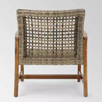 Poltrone Club Wicker Mid-Century Hampton 4pz: Legno di acacia e Struttura in ferro - Christopher Knight Home