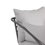 Sedie da Salotto da Esterno Teddi 2pz Antracite - Novogratz: Mobili da Giardino Resistenti alle Intemperie, Telaio in Acciaio