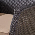 St Lucia 2pc Wicker Club Chairs: Cushioned, Weather-Resistant - Christopher Knight Home