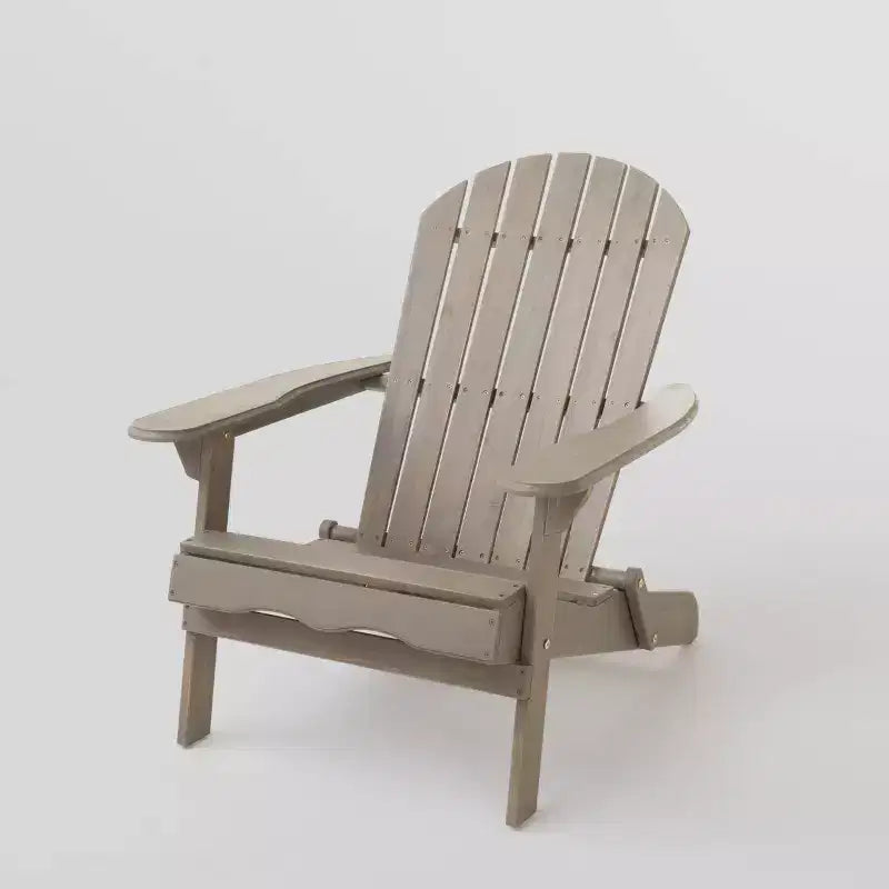 Malibu 2pk Acacia Wood Adirondack Chairs - Gray/Khaki - Christopher Knight Home