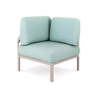Laurel Outdoor Corner Seat with Cushion - Gray/Seafoam - Lagoon