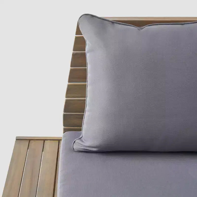 Sedona 2pk Acacia Wood Club Chairs Gray/Dark Gray - Christopher Knight Home: Weather-Resistant Patio Accent Chairs
