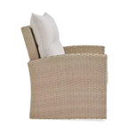 Poltrona da Esterno Canaan in Vimini per Tutte le Stagioni con Cuscini Marrone - Alaterre Furniture: Poltrona da Esterno, Resistente alle Intemperie