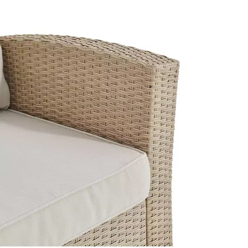 Poltrona da Esterno Canaan in Vimini per Tutte le Stagioni con Cuscini Marrone - Alaterre Furniture: Poltrona da Esterno, Resistente alle Intemperie
