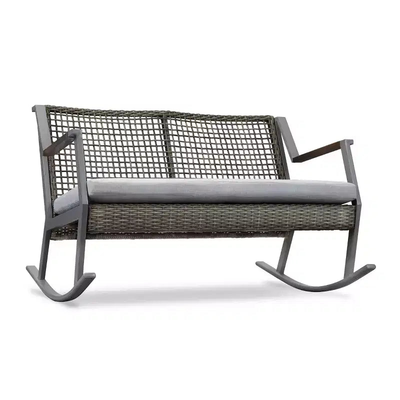 Calvin Two Seat Rocker Gray - Real Flame