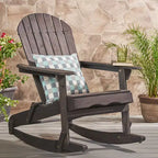 Sedia a dondolo Adirondack Malibu in legno di acacia, grigio scuro - Christopher Knight Home: Mobili da giardino resistenti alle intemperie