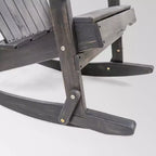 Sedia a dondolo Adirondack Malibu in legno di acacia, grigio scuro - Christopher Knight Home: Mobili da giardino resistenti alle intemperie