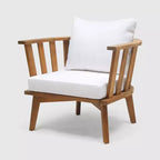 Solano Acacia Wood Club Chair: Weather-Resistant Patio Seating - Christopher Knight Home
