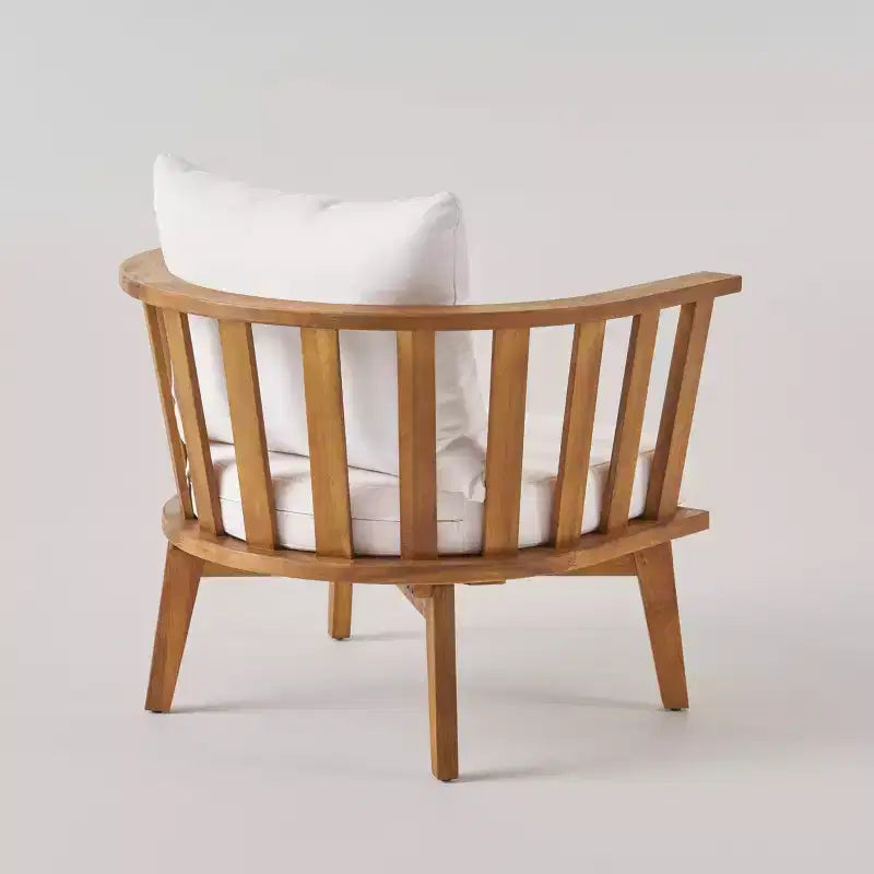 Solano Acacia Wood Club Chair: Weather-Resistant Patio Seating - Christopher Knight Home