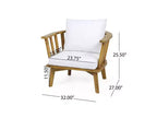 Solano Acacia Wood Club Chair: Weather-Resistant Patio Seating - Christopher Knight Home