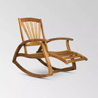 Sunview 2pk Acacia Wood Recliner Rocking Chairs - Teak - Christopher Knight Home: Weather-Resistant Patio Accent Furniture