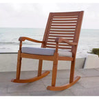 Sedia a dondolo Nantucket con cuscino grigio - Merry Products