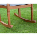 Sedia a dondolo Nantucket con cuscino grigio - Merry Products