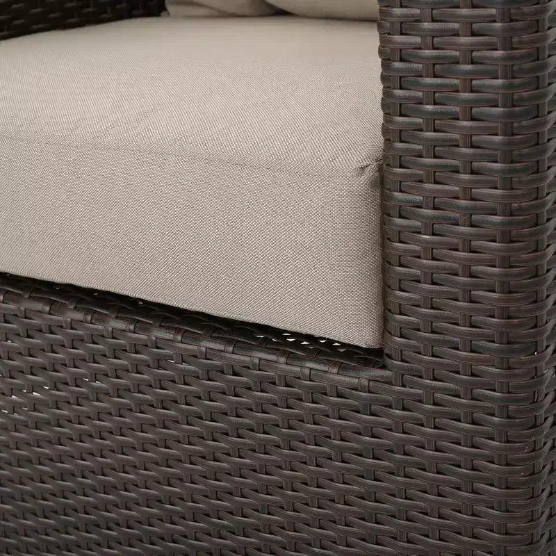 Darius Wicker Swivel Club Chair: Christopher Knight Home, Cushioned, Weather-Resistant Patio Furniture