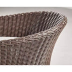 2pk All-Weather Wicker Athens Outdoor Chairs with Cushions Brown - Alaterre Furniture: Sturdy Patio Seating