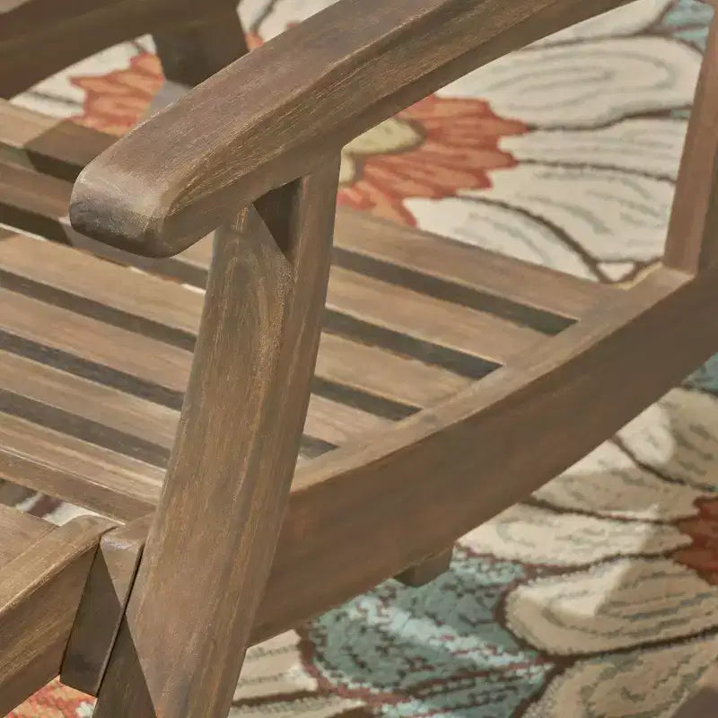 Sunview, 2 poltrone a dondolo in legno di acacia: Sedie da patio, resistenti alle intemperie - Christopher Knight Home