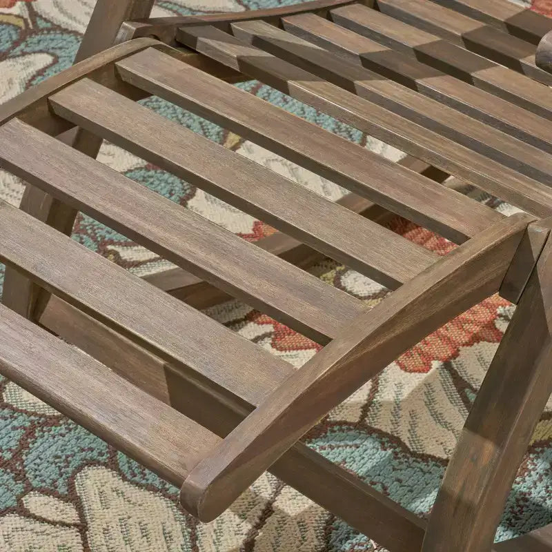 Sunview, 2 poltrone a dondolo in legno di acacia: Sedie da patio, resistenti alle intemperie - Christopher Knight Home