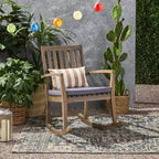 Sedia a Dondolo da Giardino Montrose in Legno di Acacia Grigio - Christopher Knight Home: Dondolo da Esterno Resistente alle Intemperie