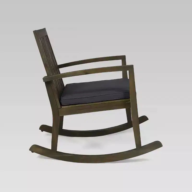 Sedia a Dondolo da Giardino Montrose in Legno di Acacia Grigio - Christopher Knight Home: Dondolo da Esterno Resistente alle Intemperie