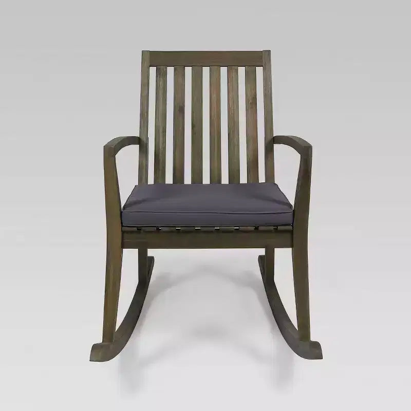 Sedia a Dondolo da Giardino Montrose in Legno di Acacia Grigio - Christopher Knight Home: Dondolo da Esterno Resistente alle Intemperie