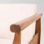 Poltrone Aston in legno d'acacia (2 pezzi) stile Mid-Century Modern: sedute da patio resistenti alle intemperie - Christopher Knight Home