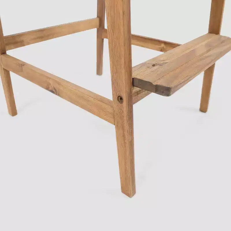Malibu 2pk Acacia Wood Adirondack Barstools: Weather-Resistant, High Back - Christopher Knight Home