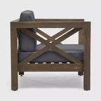 Brava 2pk Acacia Wood Club Chairs - Gray/Dark Gray - Christopher Knight Home: Water-Resistant Patio Furniture