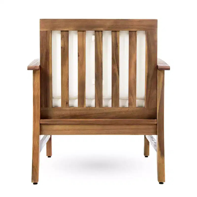 Sedie Club in Legno di Acacia Perla 4 pezzi - Teak/Crema - Christopher Knight Home