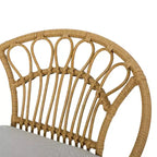 Banya Set 2 Sedie da Giardino in Vimini con Cuscini - Marrone Chiaro/Beige/Nero - Christopher Knight Home: Sedute da Esterno, Rattan PE, Telaio in Metallo