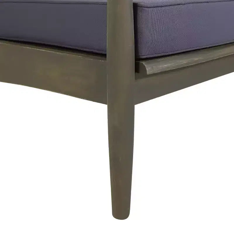 Willowbrook 2pc Acacia Wood Club Chairs - Gray/Dark Gray - Christopher Knight Home