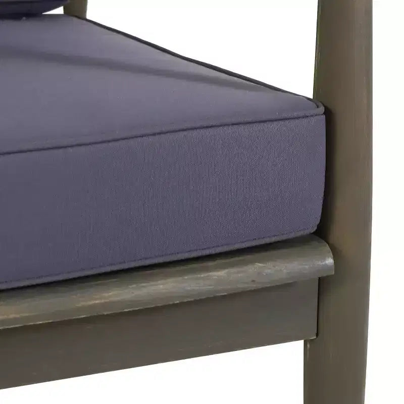 Willowbrook 2pc Acacia Wood Club Chairs - Gray/Dark Gray - Christopher Knight Home