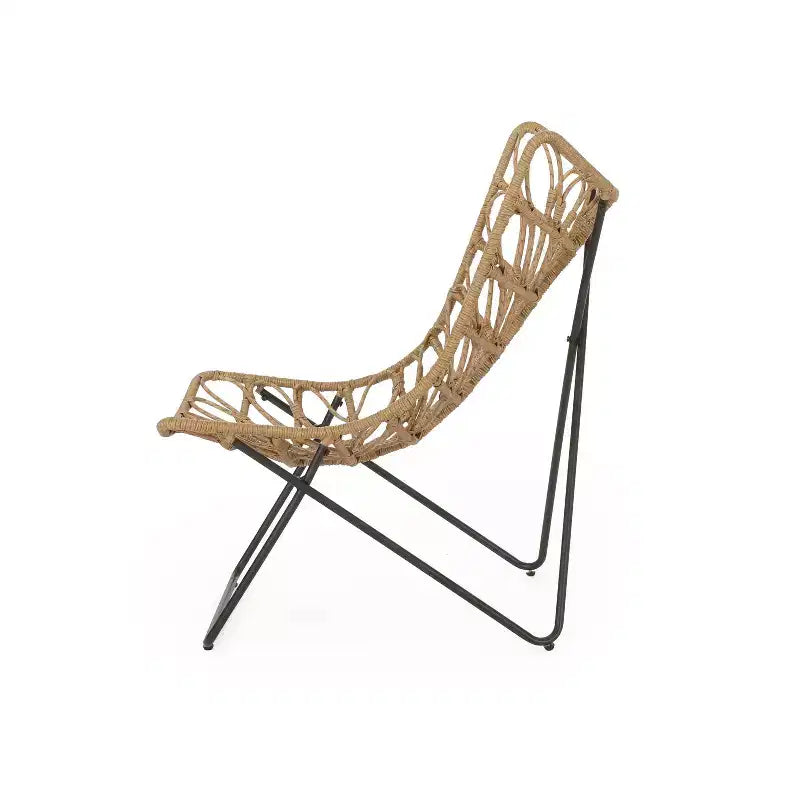 Christopher Knight Home 2 poltrone da esterno Byson in vimini per patio, marrone chiaro/nero