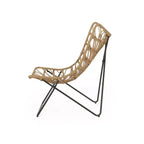 Christopher Knight Home 2 poltrone da esterno Byson in vimini per patio, marrone chiaro/nero